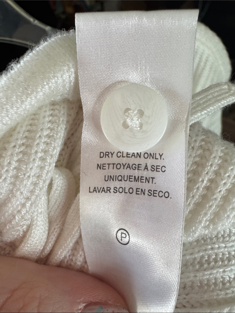 Splendid Cream Button-Front Ribbed V-Neck Cardigan - Picture 7 of 7